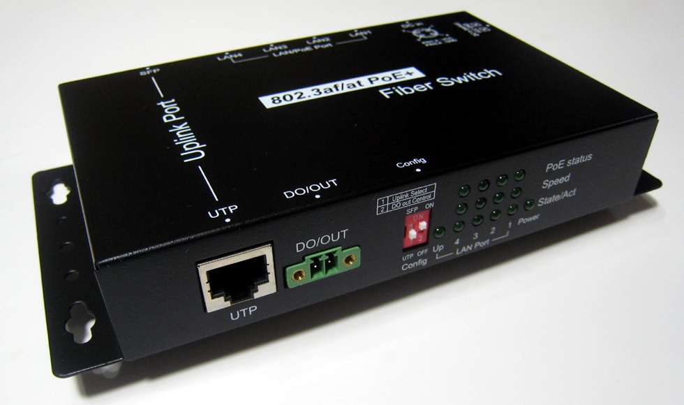 4埠百兆802.3at/at PoE, 乙太網路供電交換器